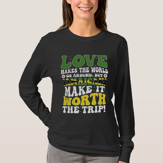 Jamaica Flag Men & Women Cute Til Jamaicans T-Shirt (Vorderseite)