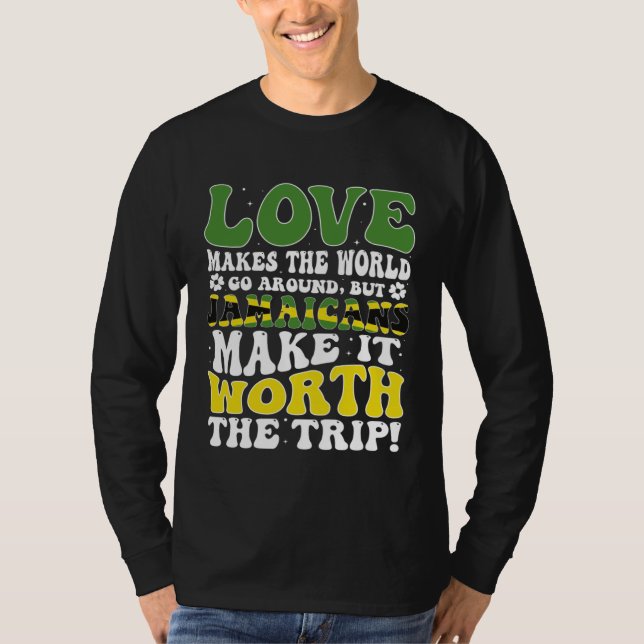 Jamaica Flag Men & Women Cute Til Jamaicans T-Shirt (Vorderseite)