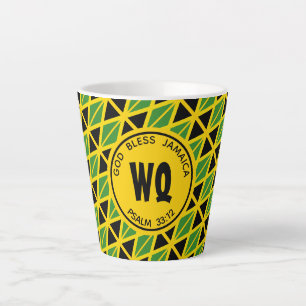 JAMAICA FLAG Patriotic Customizable Yellow Milchtasse