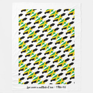 JAMAICA FLAG Patriotic Jamaican Bedspread Fleecedecke