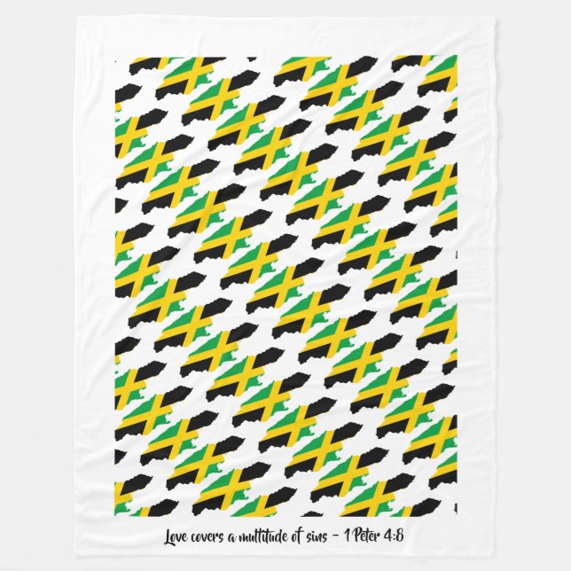 JAMAICA FLAG Patriotic Jamaican Bedspread Fleecedecke (Vorderseite)