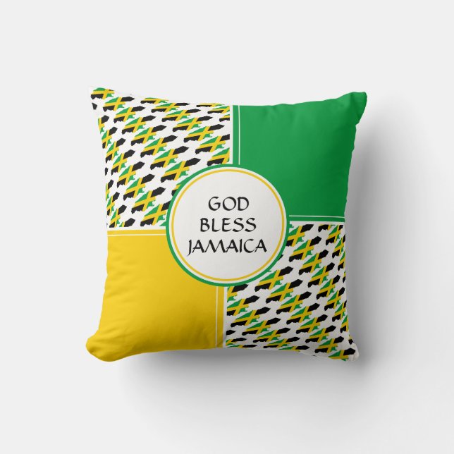 JAMAICA Flag Patriotic Jamaican Kissen (Vorderseite)