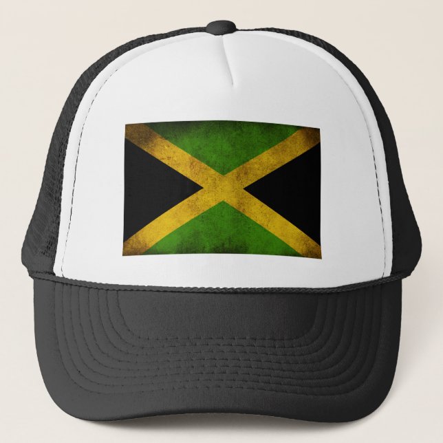 Jamaica Flag - Proud Jamaicans - Rasta Cap Truckerkappe (Vorderseite)