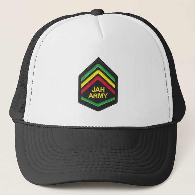 Jamaica Flag Rasta Reggae Roots Trucker Cap Truckerkappe (Vorderseite)