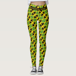 JAMAICA FLAG Scripture RUN SIE IHRE RACE Personali Leggings