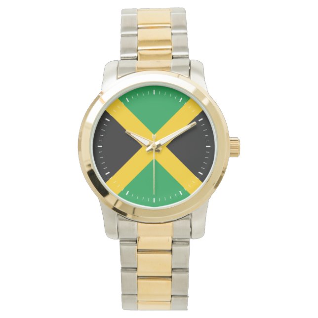 Jamaica-Flagge Armbanduhr (Vorderseite)