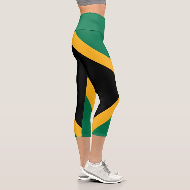 Jamaica-Flagge Capri Leggings (Rechts)