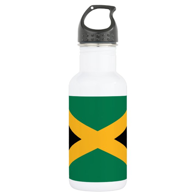 Jamaica-Flagge Edelstahlflasche (Vorderseite)