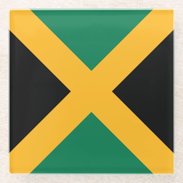 Jamaica-Flagge Glasuntersetzer (Vorderseite)