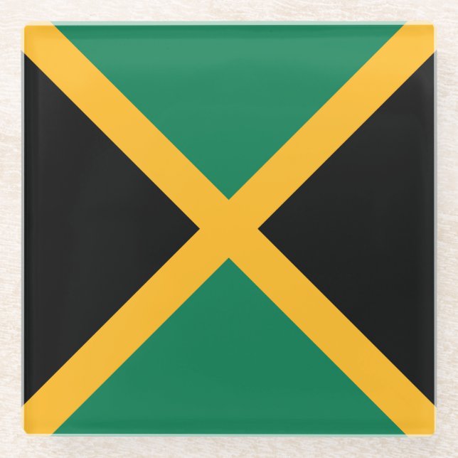 Jamaica-Flagge Glasuntersetzer (Vorderseite)