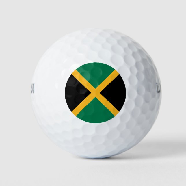 Jamaica-Flagge Golfball (Vorderseite)
