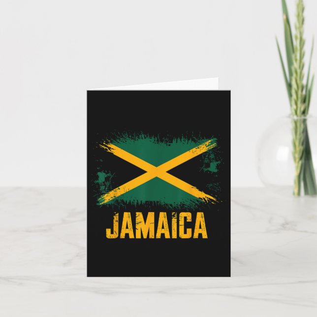 Jamaica-Flagge Karte (Vorderseite)