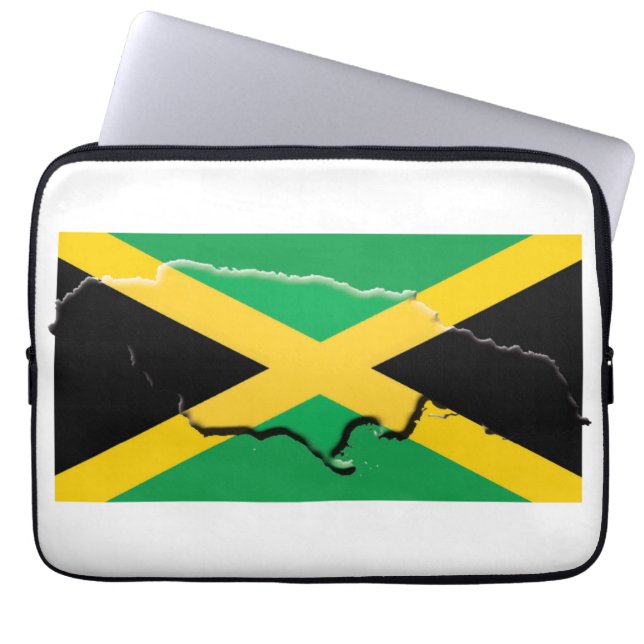 JAMAICA-Flagge Karte Patriotischer Computer Laptopschutzhülle (Vorderseite)