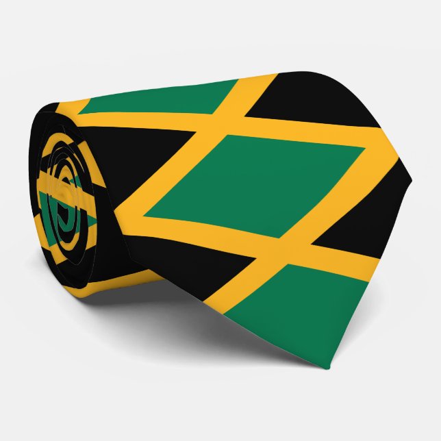 Jamaica-Flagge Krawatte (Gerollt)