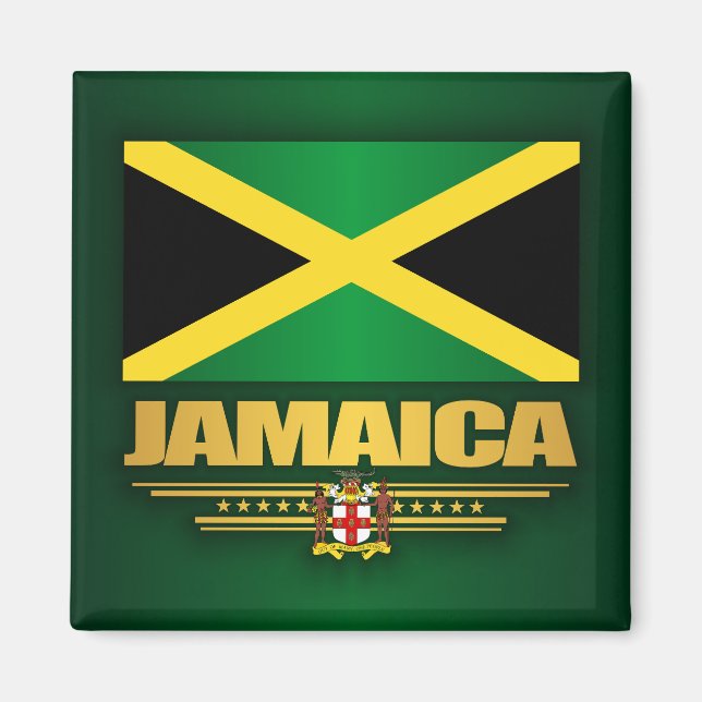 Jamaica-Flagge Magnet (Vorne)