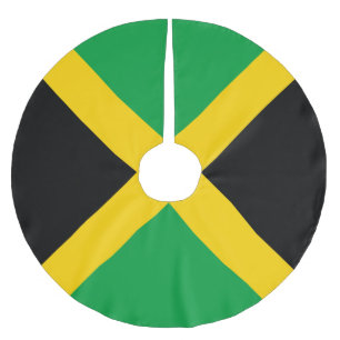 Jamaica-Flagge Polyester Weihnachtsbaumdecke