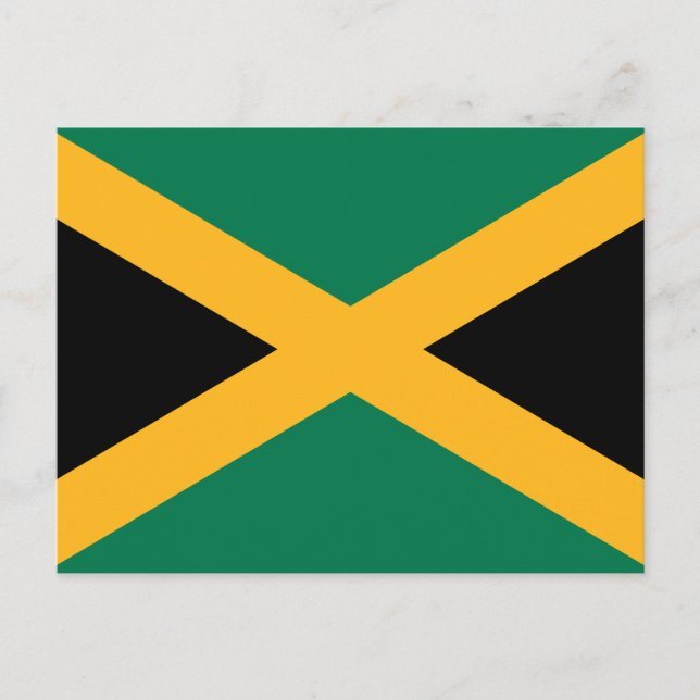 Jamaica-Flagge Postkarte (Vorderseite)