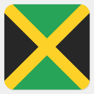 Jamaica-Flagge Quadratischer Aufkleber