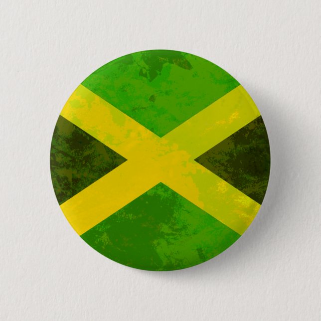 Jamaica-Flagge - Reggawurzeln Button (Vorderseite)