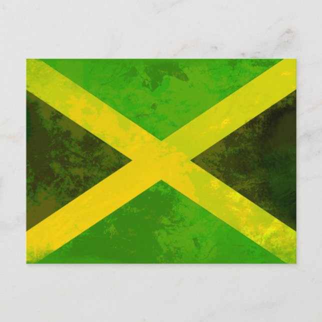 Jamaica-Flagge - Reggawurzeln Postkarte (Vorderseite)