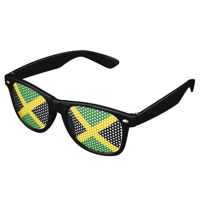 Jamaica-Flagge Sonnenbrille (Schrägansicht)