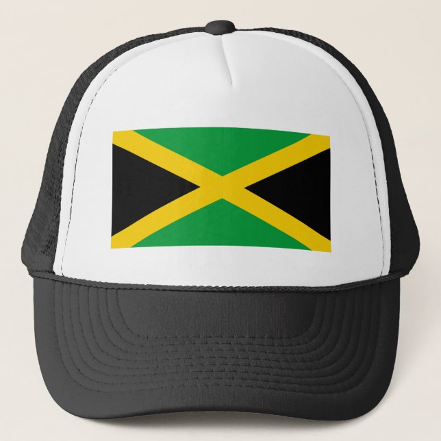 Jamaica-Flagge Truckerkappe (Vorderseite)