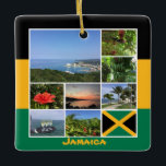 Jamaica Foto Collage Keramikornament<br><div class="desc">Freuen Sie sich auf die Erinnerungen eines 3-tägigen Ausflugs nach Jamaika auf einem farbenfrohen Schmuck. Von https://www.zazzle.com/store/celestesheffey #Jamaica</div>