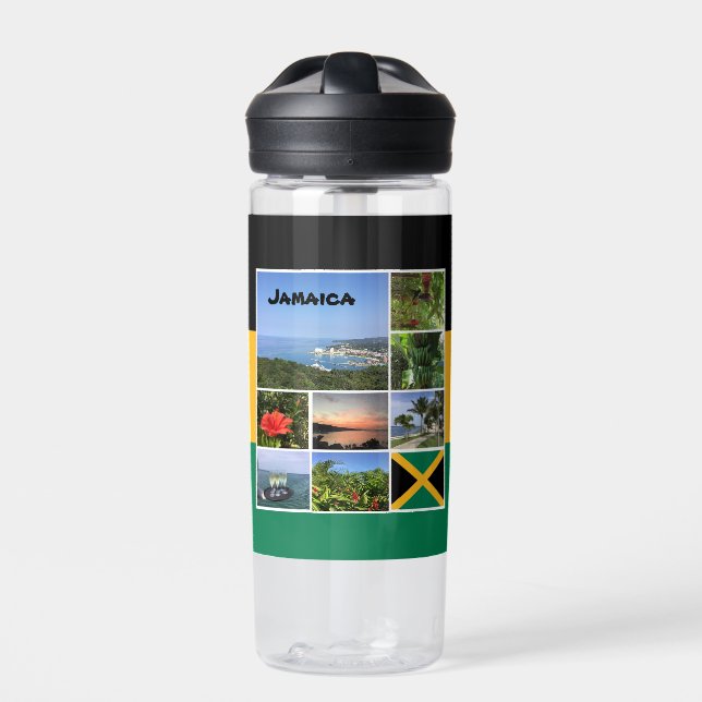 Jamaica Foto Collage Trinkflasche (Vorderseite)