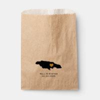 Jamaica Gastgeschenk Hochzeit Leckerei Sacks, Kart