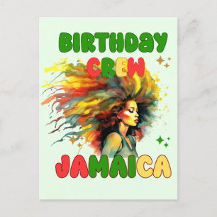 Jamaica Geburtstagsmädchen Matching-Crew-Reisegrup Postkarte