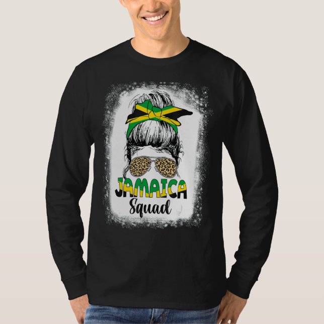 Jamaica Girls Trip 2022 Messy Bun Hair Sonnenbrill T-Shirt (Vorderseite)