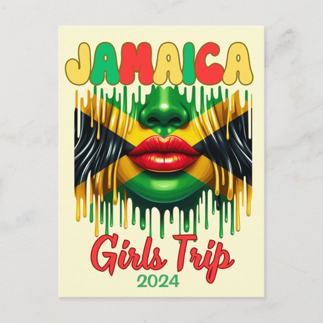 Jamaica Girls Trip 2024 Tropical Beach Abenteuer Postkarte (Vorderseite)