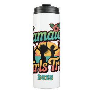 Jamaica Girls Trip Squad 2025 Tropical Vibes Thermosbecher