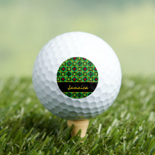 Jamaica Golf Ball, Hearts & Jamaica Flag Mode Golfball