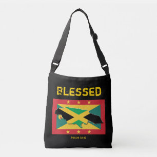 JAMAICA GRENADA Duales Erbe Christliche Schrift Tragetaschen Mit Langen Trägern