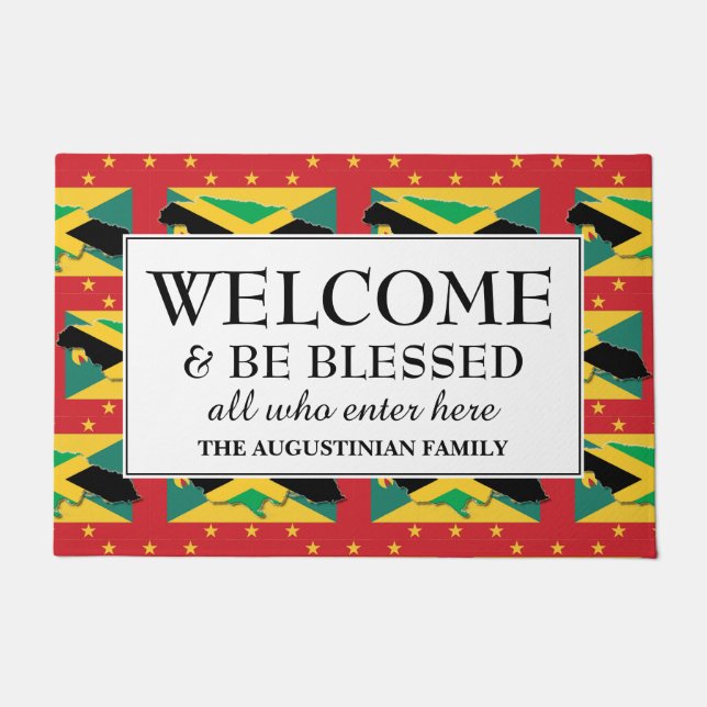JAMAICA GRENADA Familie Willkommen Fußmatte (Vorderseite)