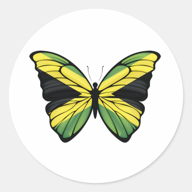 Jamaica Hypolimnas Butterfly Runder Aufkleber (Vorderseite)