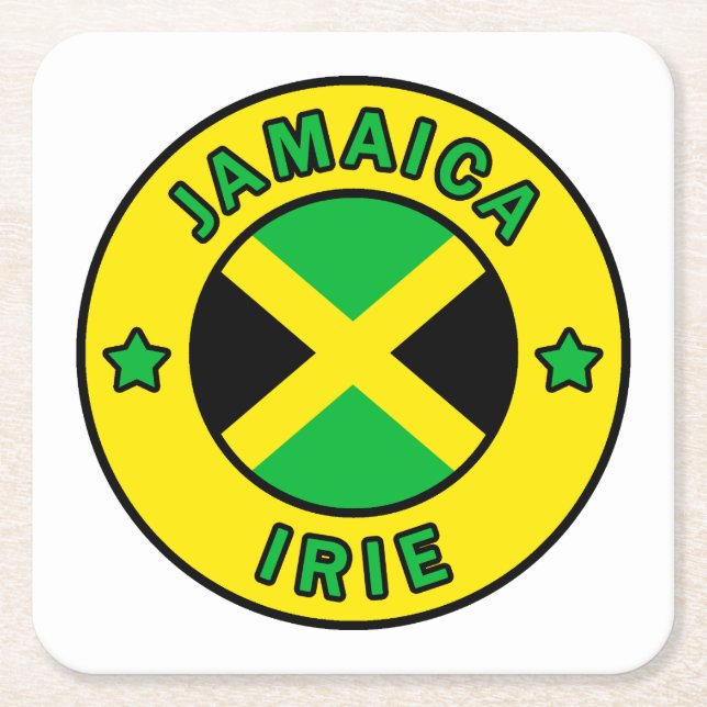 Jamaica Irie Rechteckiger Pappuntersetzer (Vorderseite)