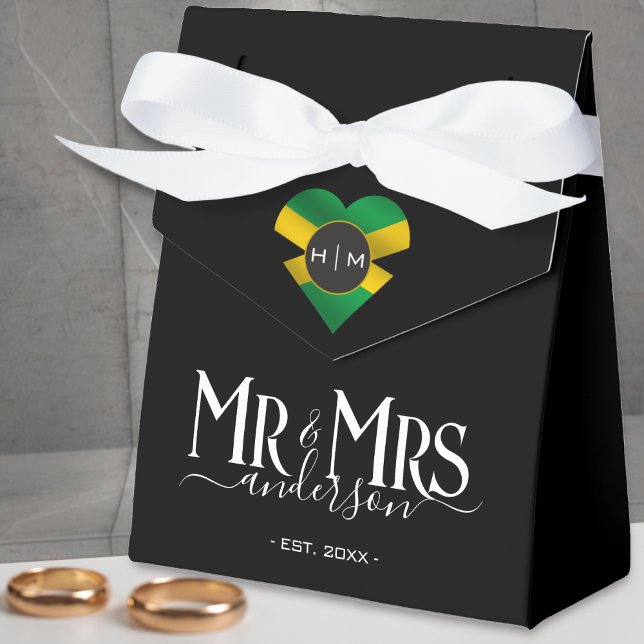 Jamaica Jamaica Flag Herz Niedliche Neugeborene Ho Geschenkschachtel (Jamaica Jamaican flag heart monogram mr and mrs black wedding favor box)