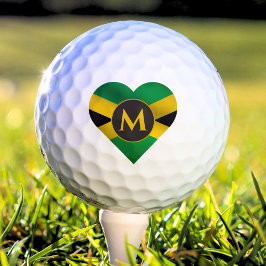 Jamaica Jamaica Flag Herzname Monogram Golfball