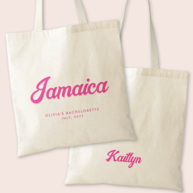 Jamaica Junggeselinnen-Abschied Personalisiert Tot Tragetasche (Jamaica Bachelorette Party Tote Bag)