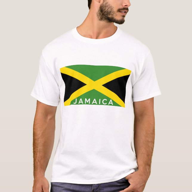 Jamaica-Länderkennzeichen T-Shirt (Vorderseite)