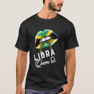 Jamaica Libra Queen Zodiac Birthday Jamaikanische T-Shirt