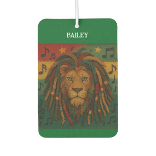 Jamaica Lion Personalisiert Name Autolufterfrischer