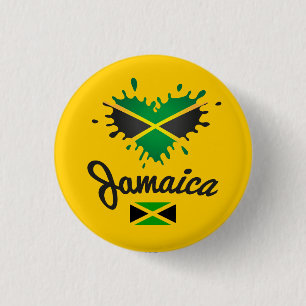 Jamaica Love Jah Rastafari Reggae Rasta Button
