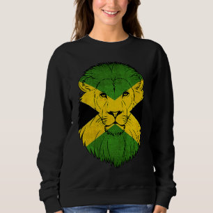 Jamaica Löwe Jamaika-Flagge Karibik Urlaub Regga Sweatshirt