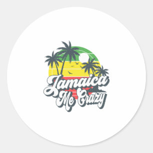 Jamaica macht mich verrückt Jamaikanische Kreuzfah Runder Aufkleber