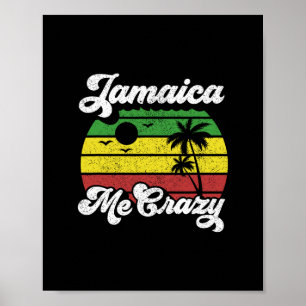 Jamaica macht mich verrückt Rasta Roots Rock Regga Poster
