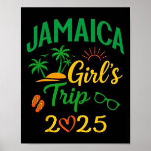 Jamaica Mädchen Reise 2025-coole karibische Urlaub Poster