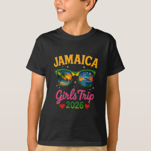 Jamaica Mädchen Reise 2026 Passende Familien Kreuz T-Shirt